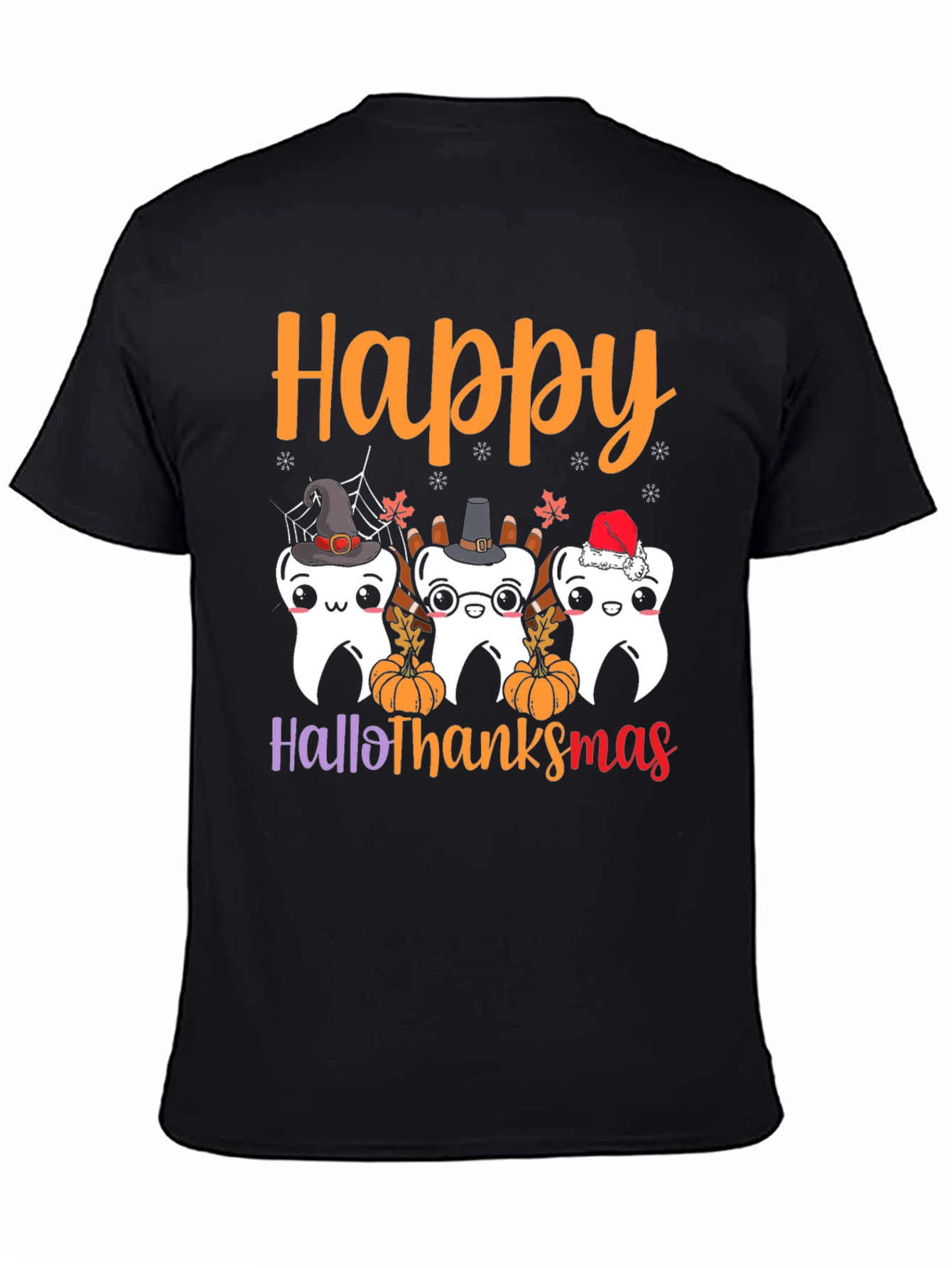 Happy Hallothanksmas Holiday Graphic T-Shirt
