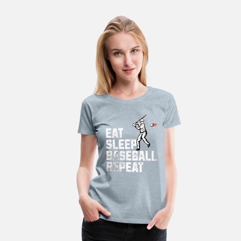 Eat Sleep Baseball Repeat Crew Tee
