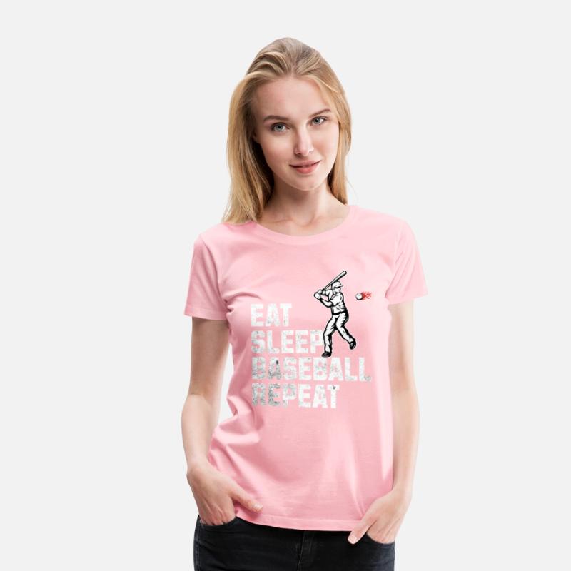 Eat Sleep Baseball Repeat Crew Tee