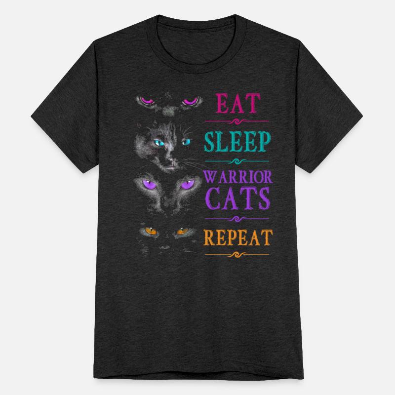 Eat Sleep Cats Repeat Funny Cat Warrior