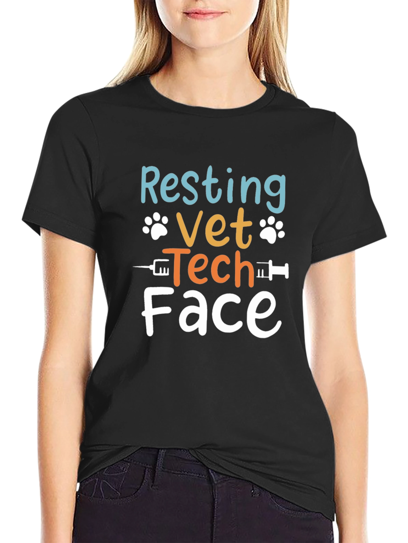 Resting Vet Tech Face Graphic Tee - Unisex