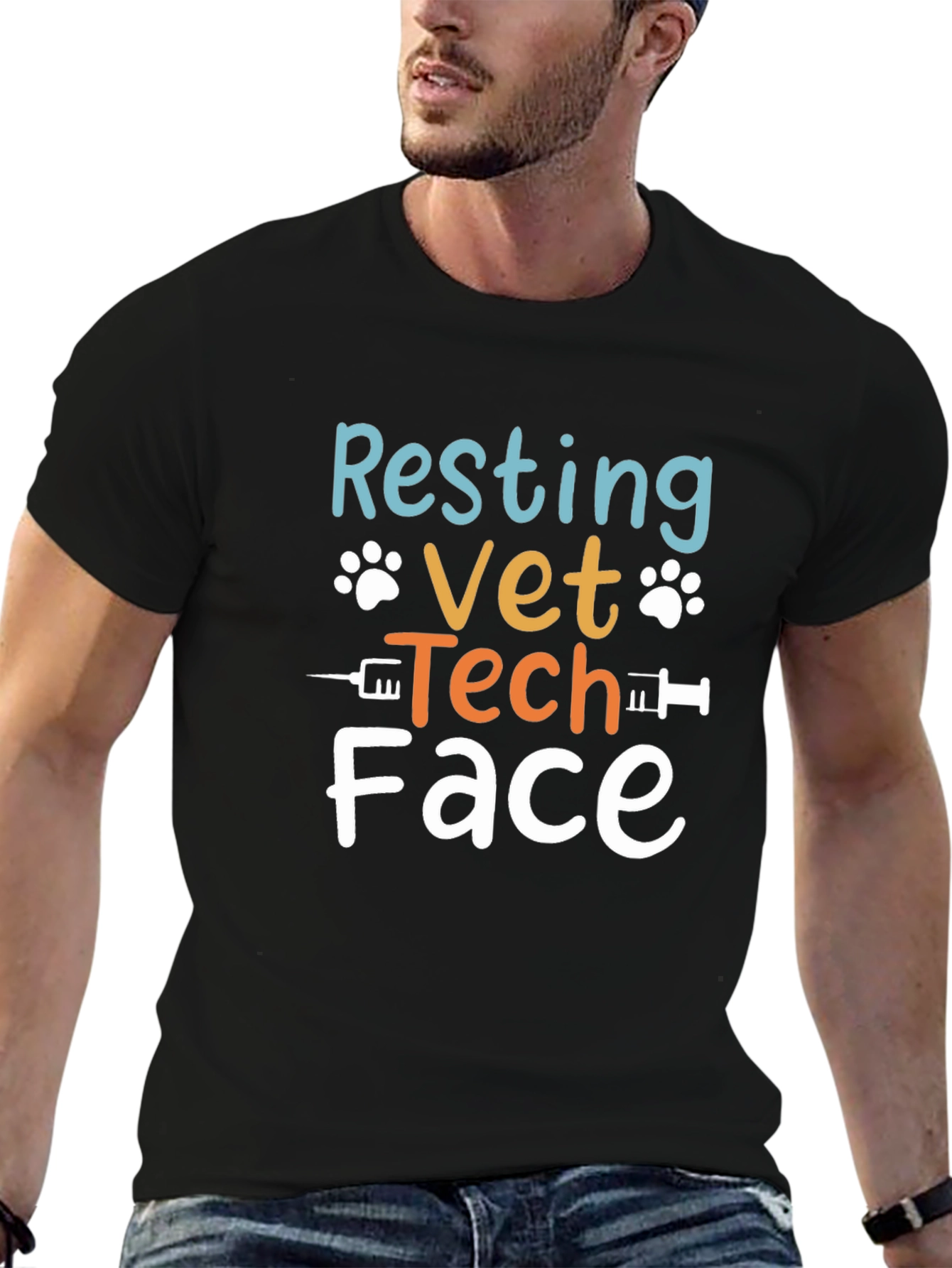 Resting Vet Tech Face Graphic Tee - Unisex