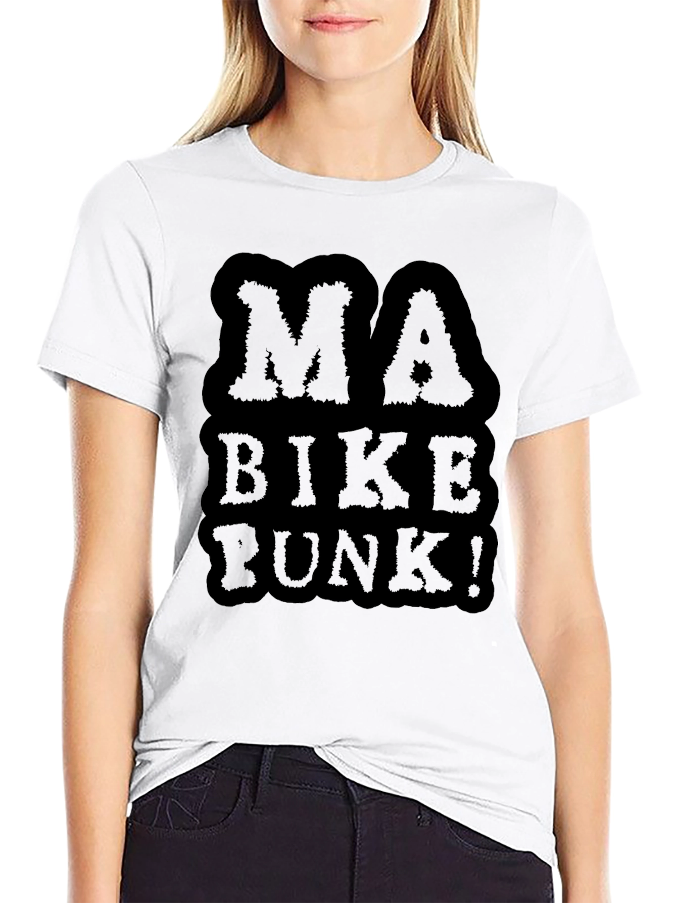 Ma Bike Punk Graphic Tee - Black Cotton T-Shirt