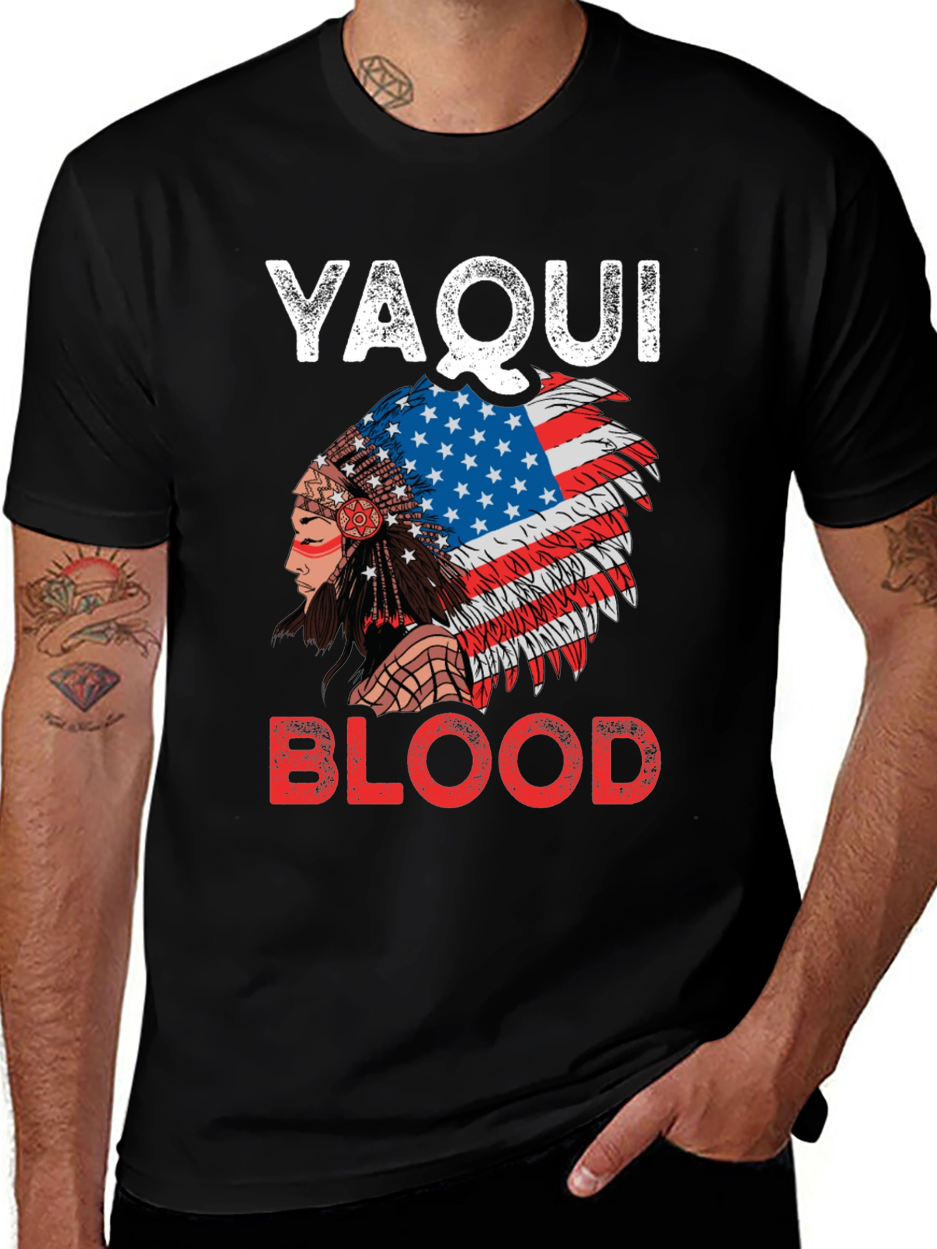 Yaqui Blood T-Shirt Native American Indian Pride Tee