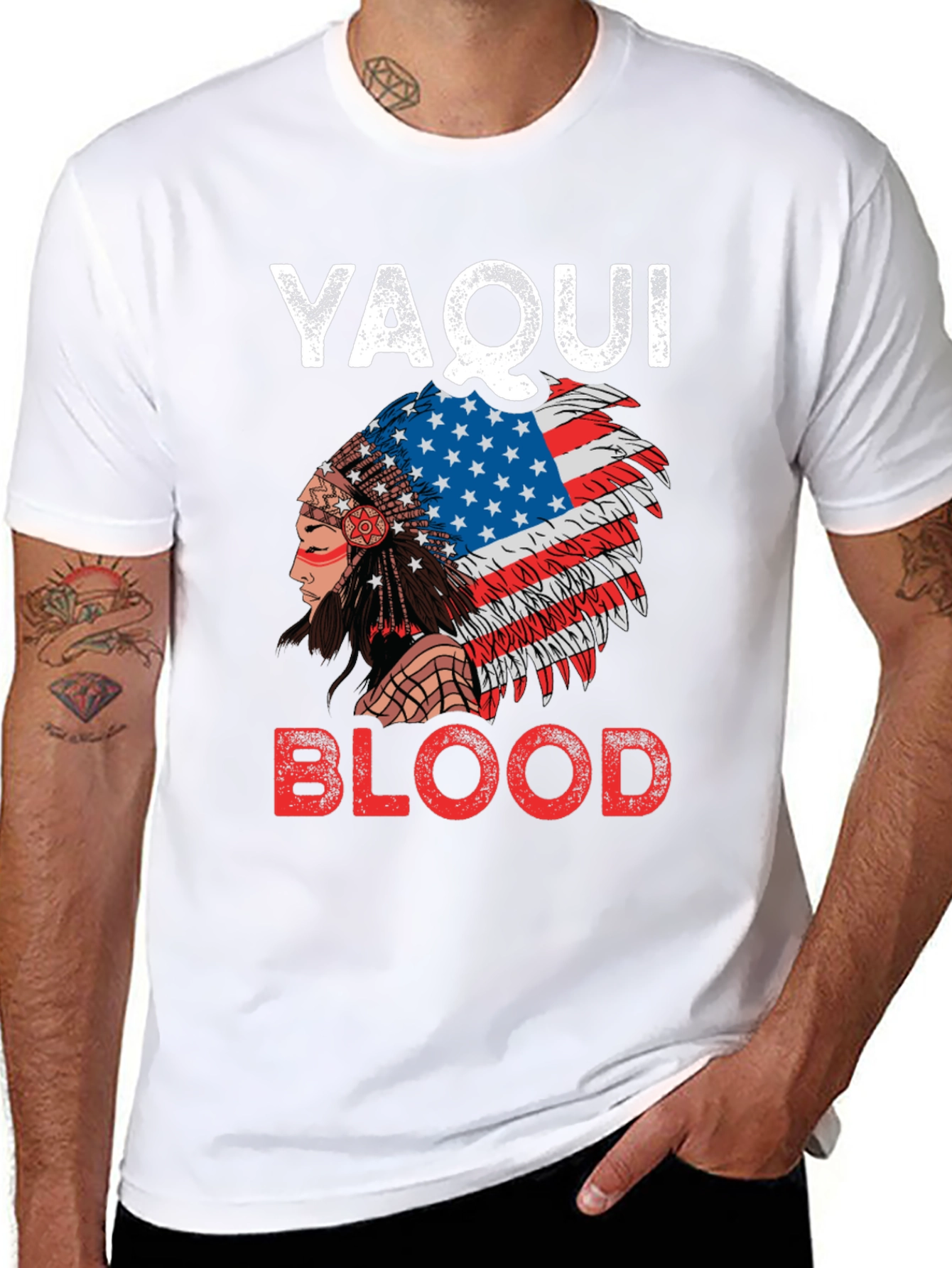 Yaqui Blood T-Shirt Native American Indian Pride Tee