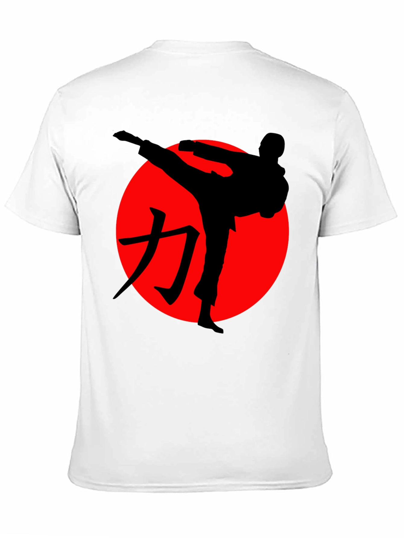 Karate Silhouette Graphic Tee - Black