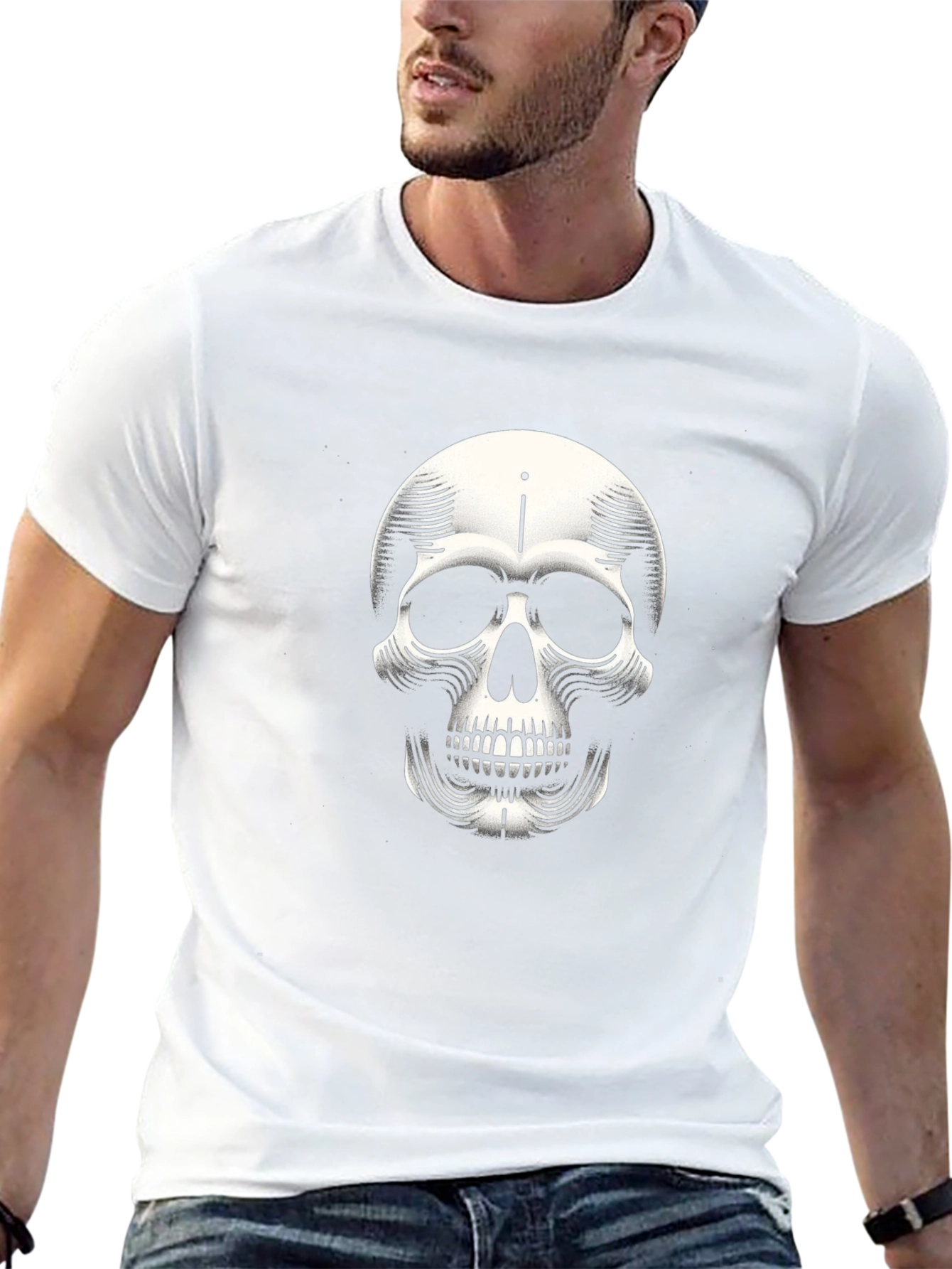 Skull Graphic Black T-Shirt - Edgy Streetwear