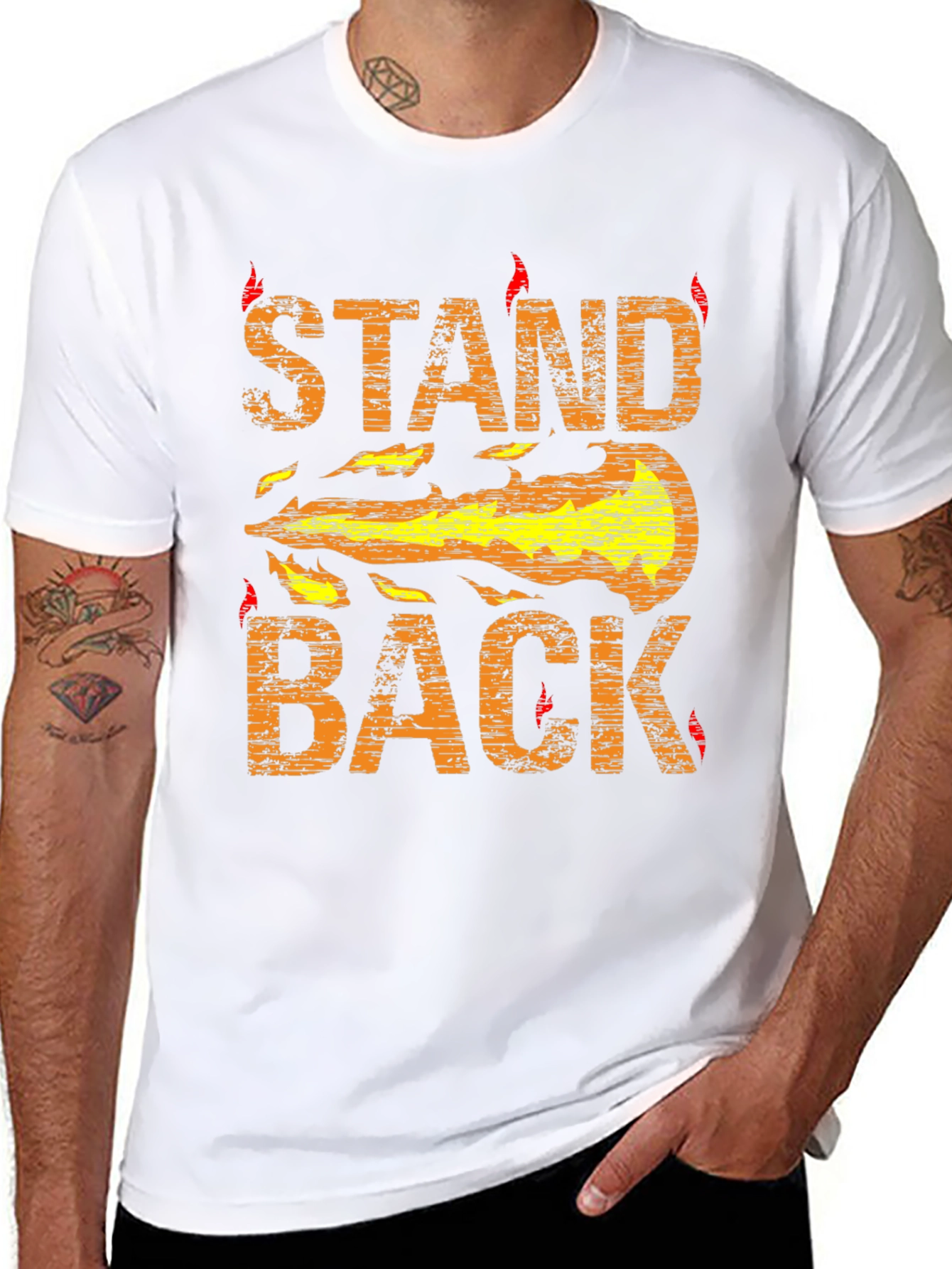 Stand Back Graphic Tee - Black