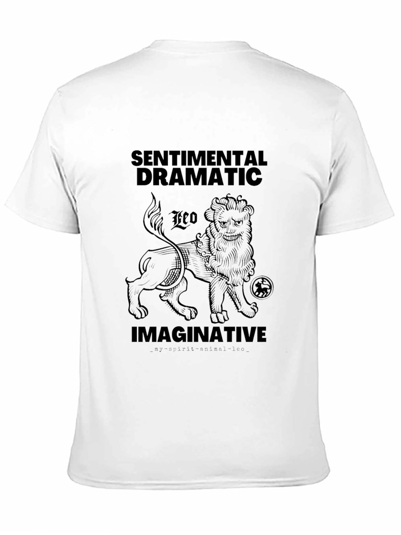 Leo Zodiac Black Graphic Tee - Sentimental Dramatic Imaginative