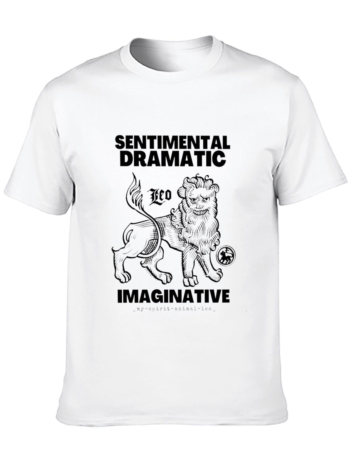 Leo Zodiac Black Graphic Tee - Sentimental Dramatic Imaginative