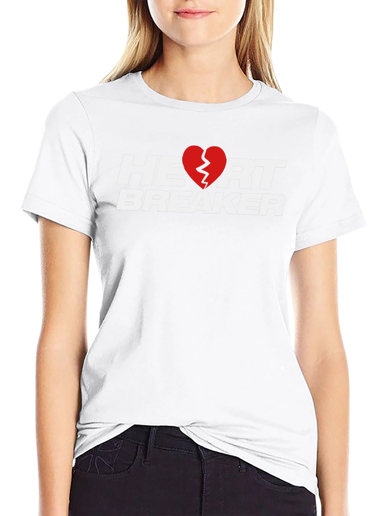 Heartbreaker Graphic T-Shirt - Stylish Black Tee