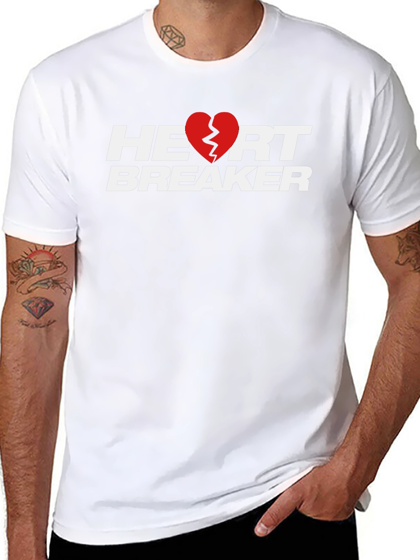 Heartbreaker Graphic T-Shirt - Stylish Black Tee