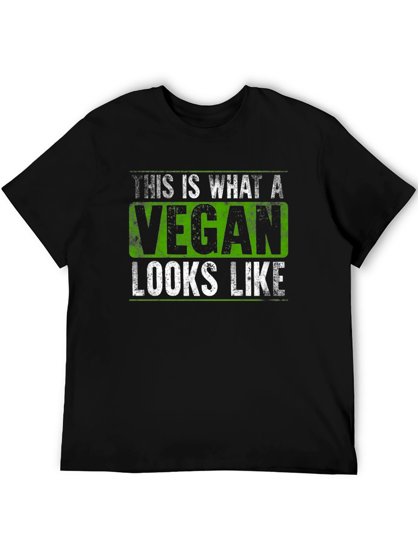 Vegan Statement Graphic Tee - Black
