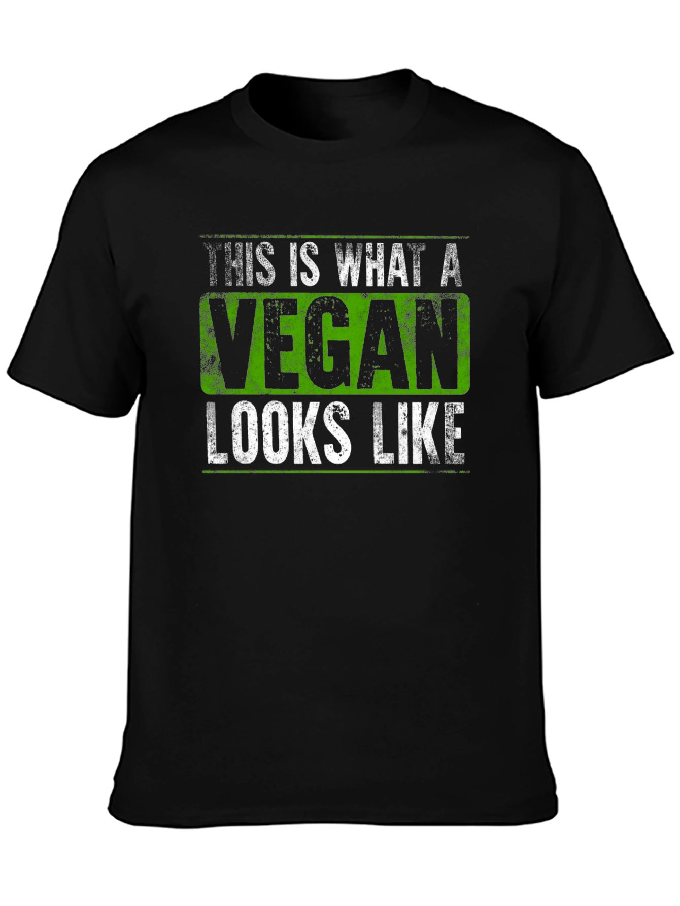 Vegan Statement Graphic Tee - Black