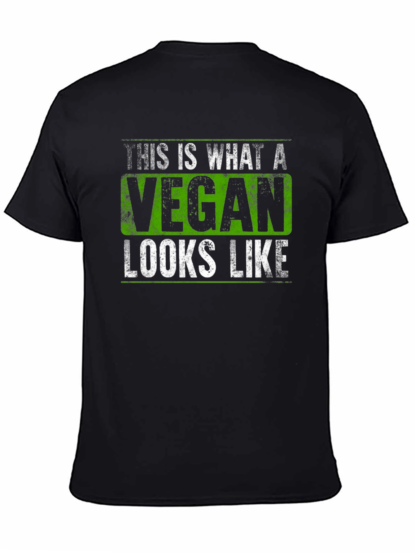 Vegan Statement Graphic Tee - Black