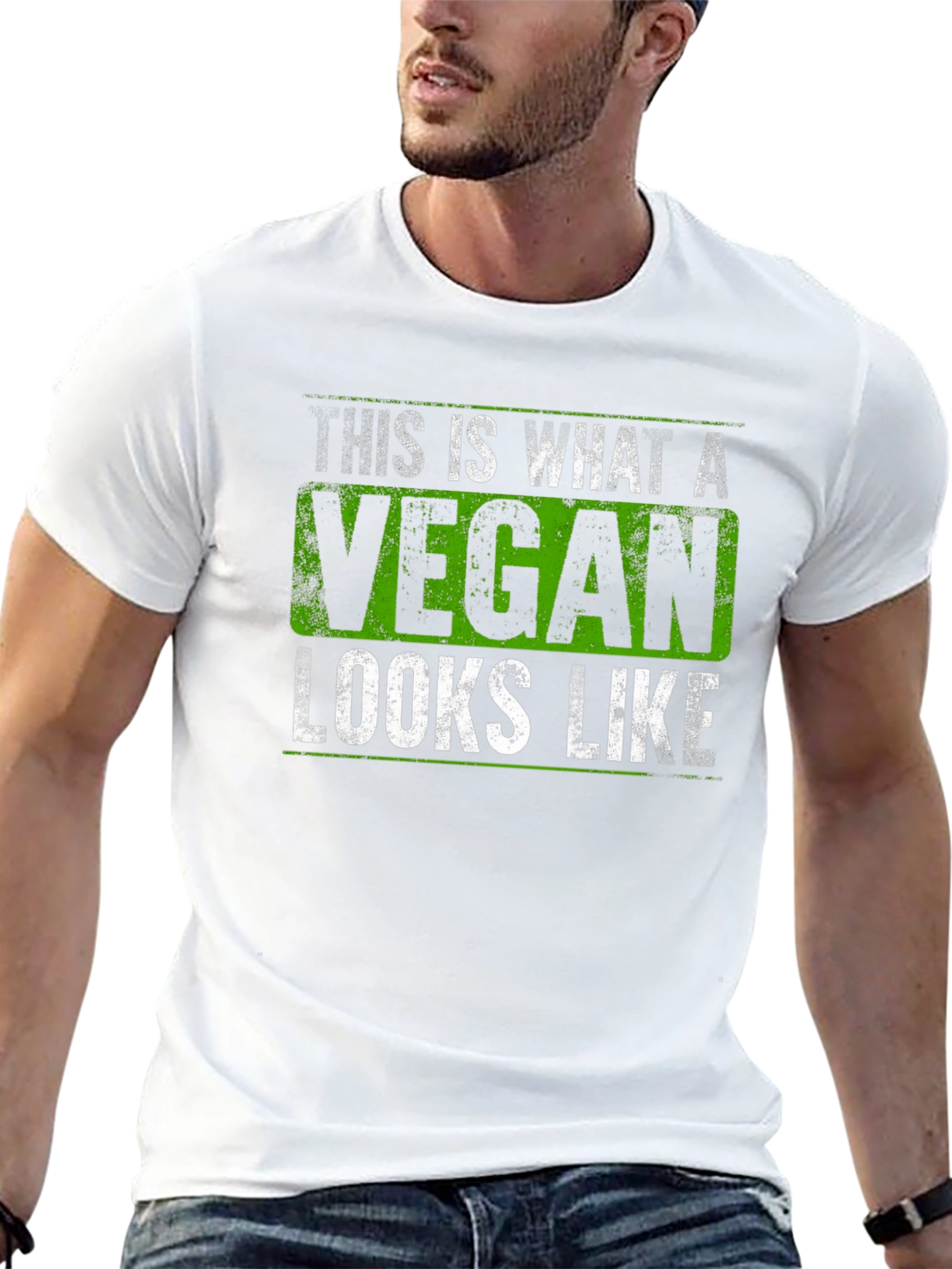 Vegan Statement Graphic Tee - Black