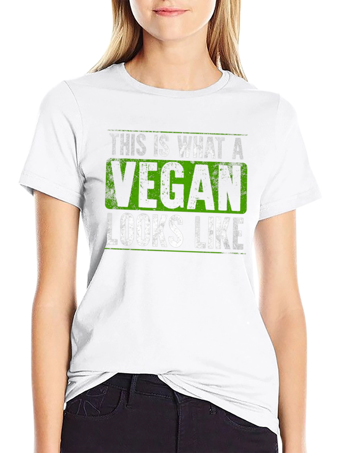 Vegan Statement Graphic Tee - Black