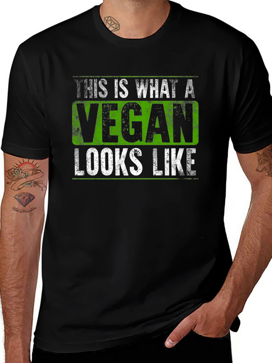 Vegan Statement Graphic Tee - Black