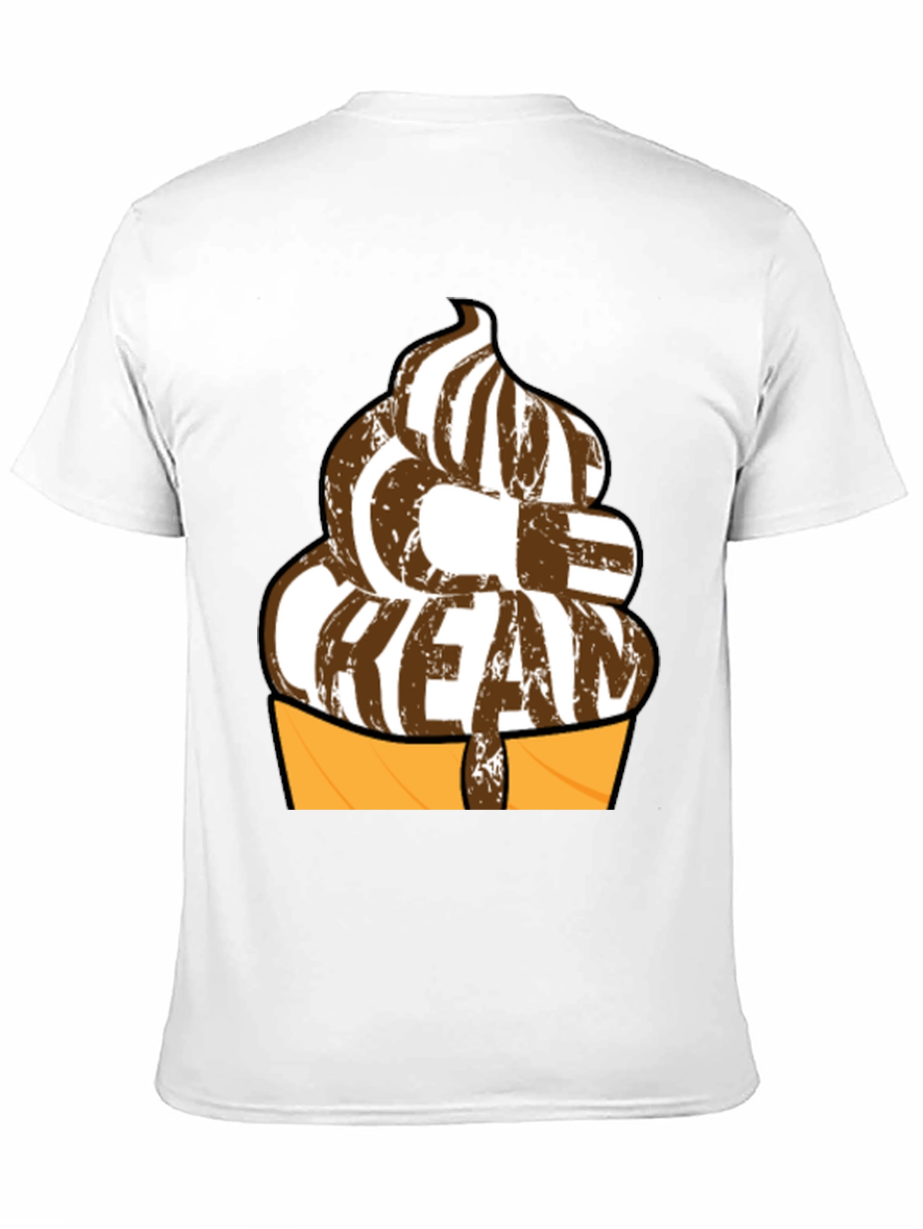Ice Cream Graphic T-Shirt - Black Cotton Tee