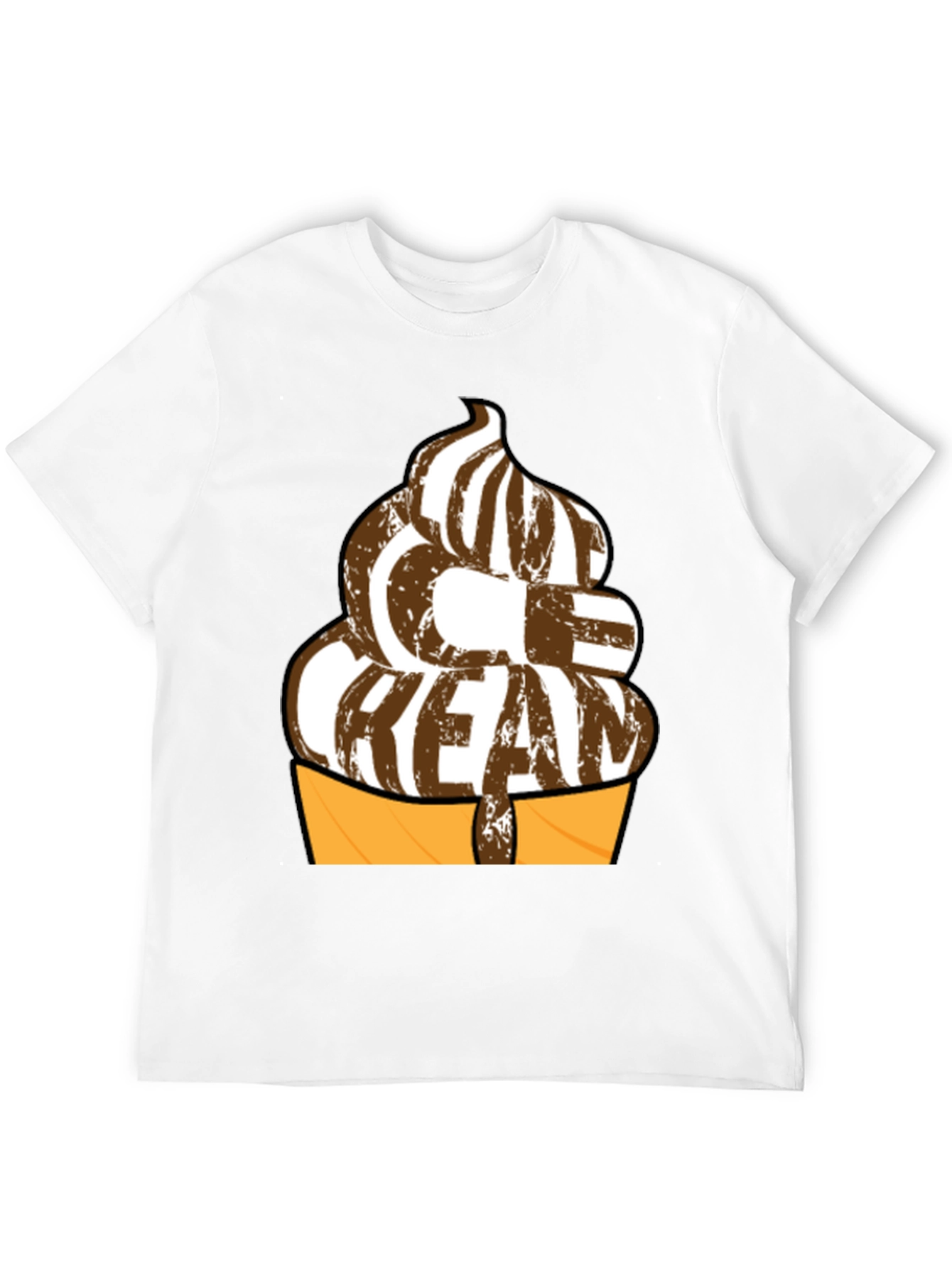 Ice Cream Graphic T-Shirt - Black Cotton Tee