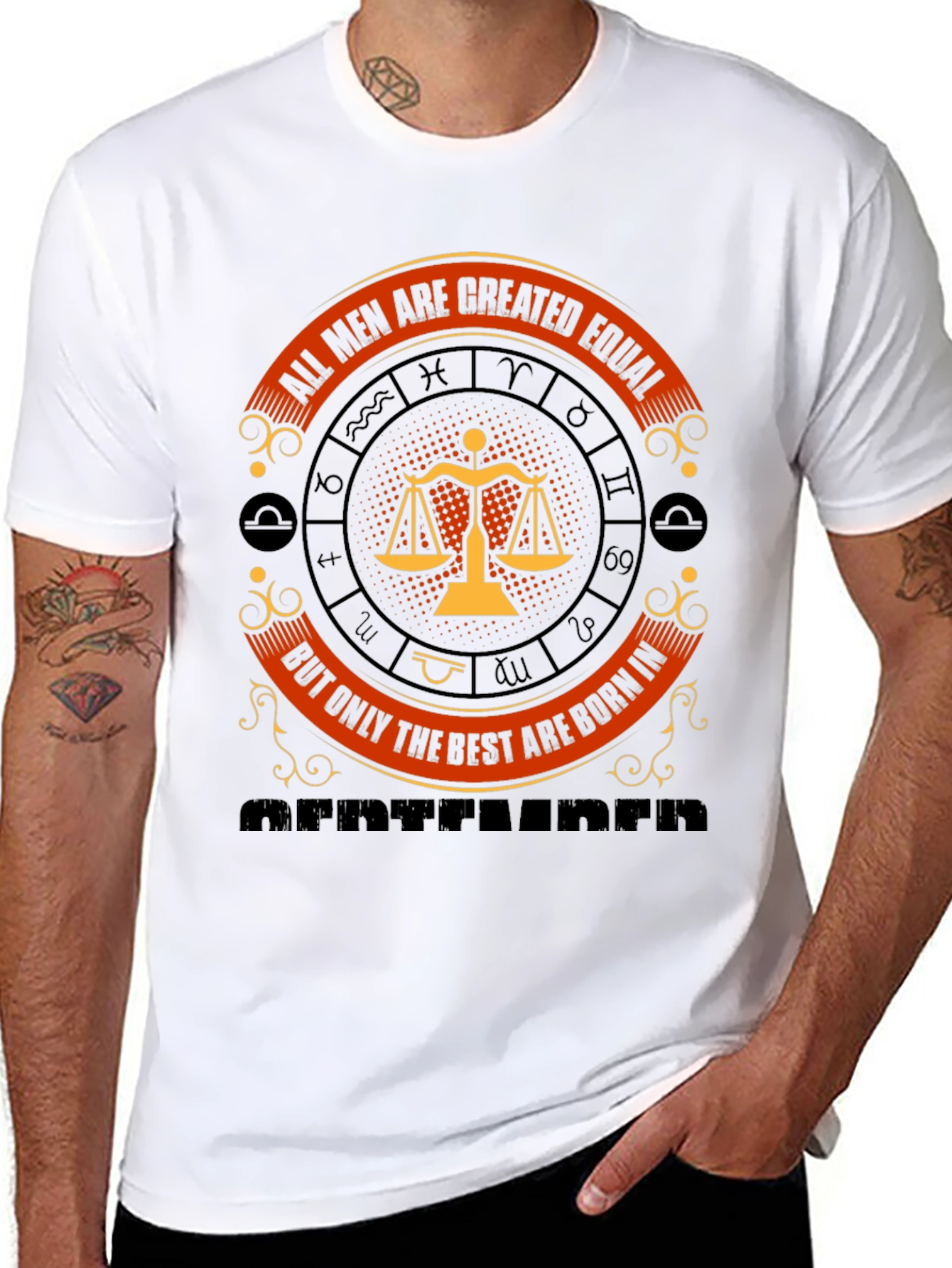 All Men Created Equal September Born T-Shirt