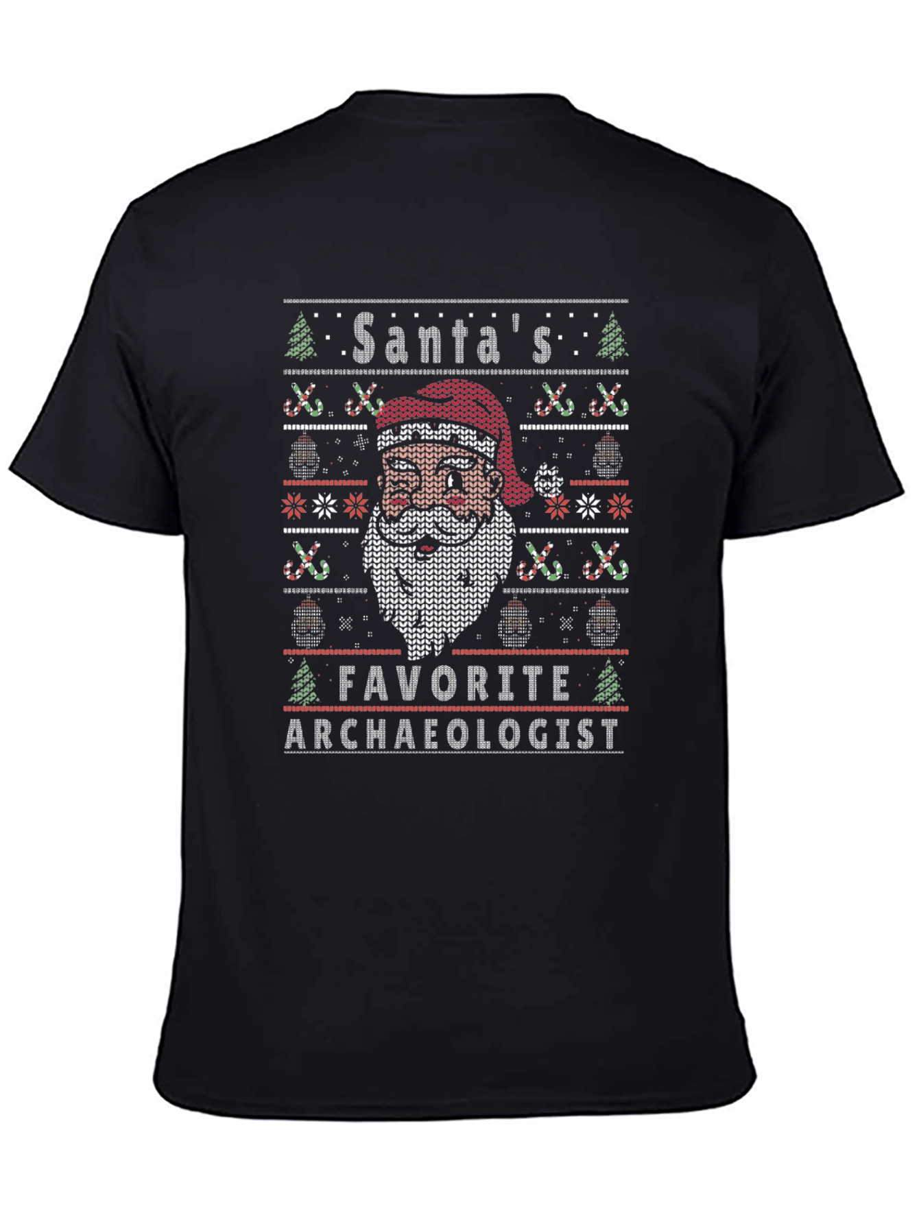 Santas Favorite Archaeologist Ugly Christmas Knit T-Shirt