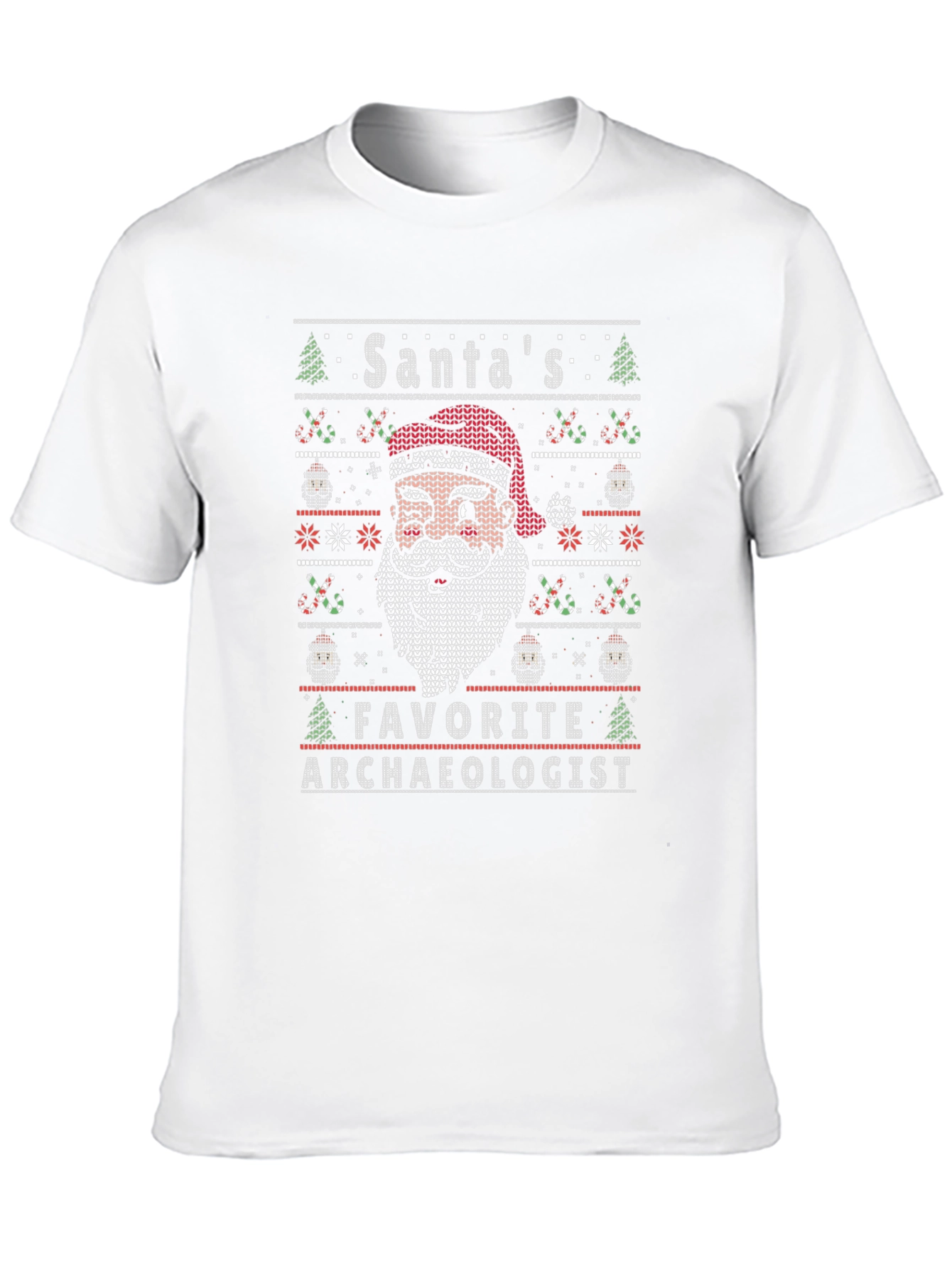 Santas Favorite Archaeologist Ugly Christmas Knit T-Shirt