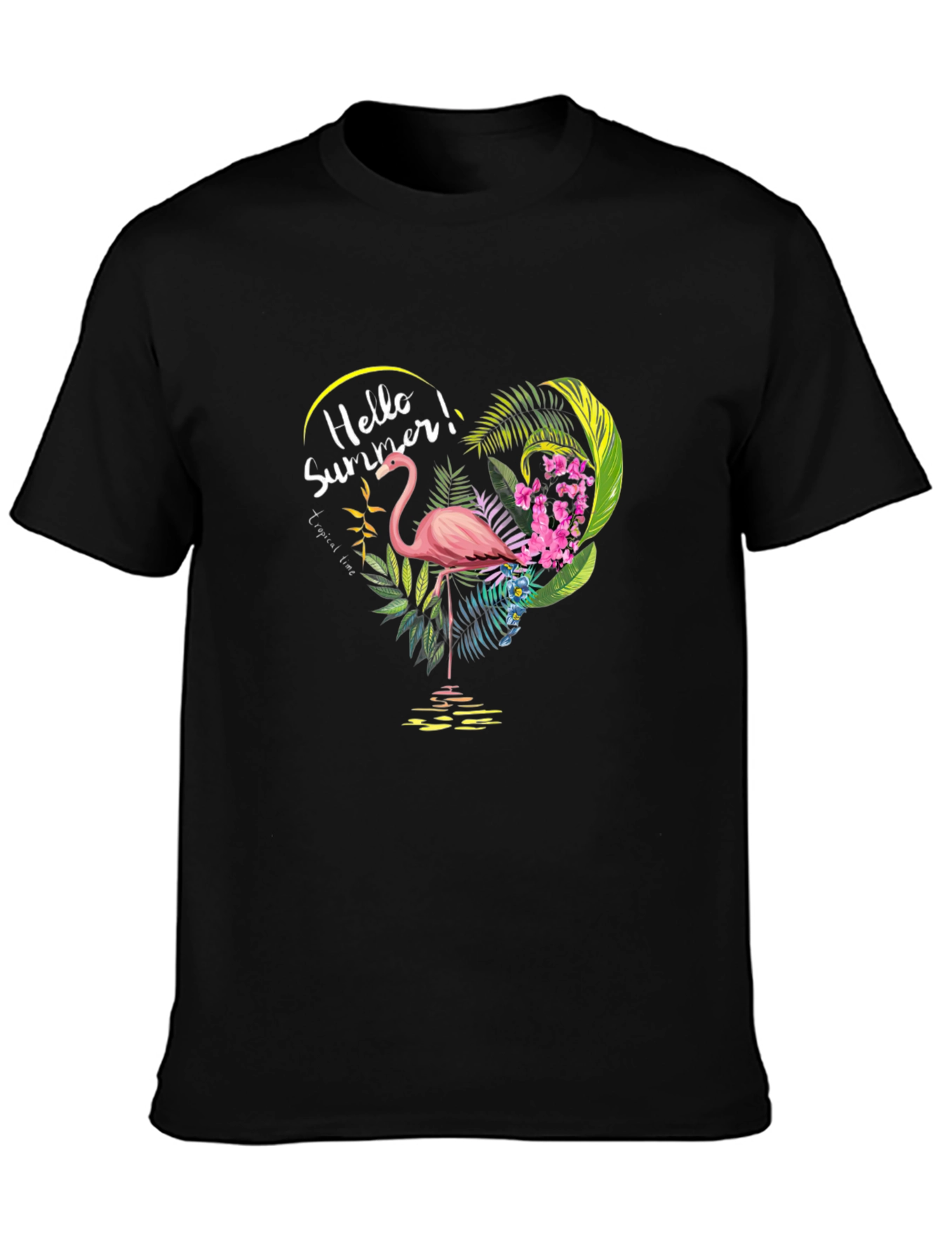 Tropical Flamingo Graphic T-Shirt - Summer Vibes