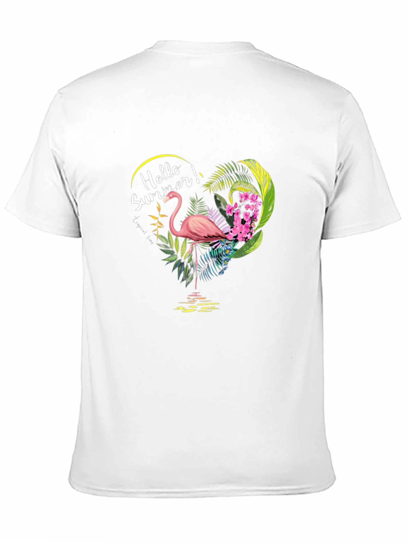 Tropical Flamingo Graphic T-Shirt - Summer Vibes