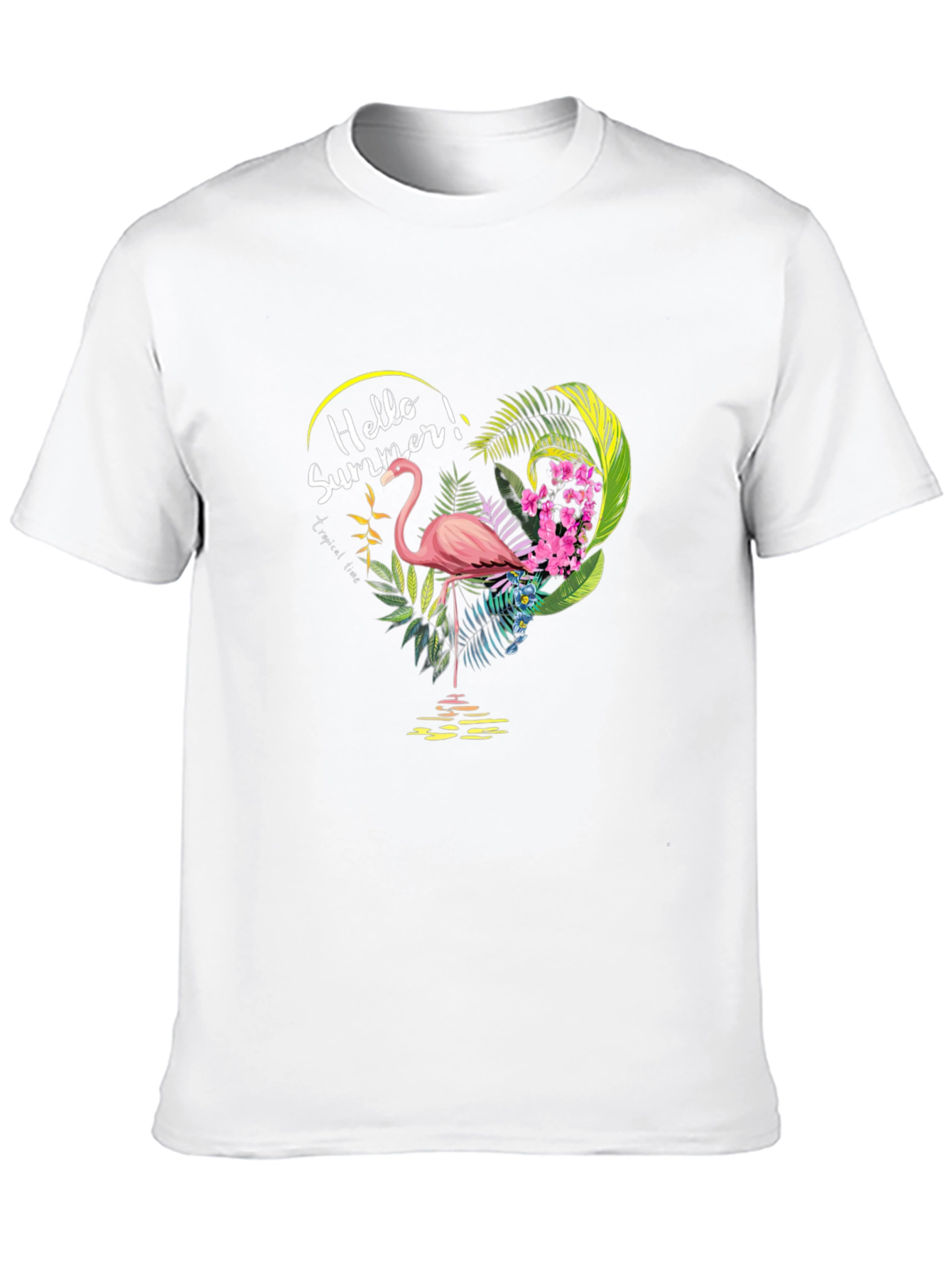 Tropical Flamingo Graphic T-Shirt - Summer Vibes