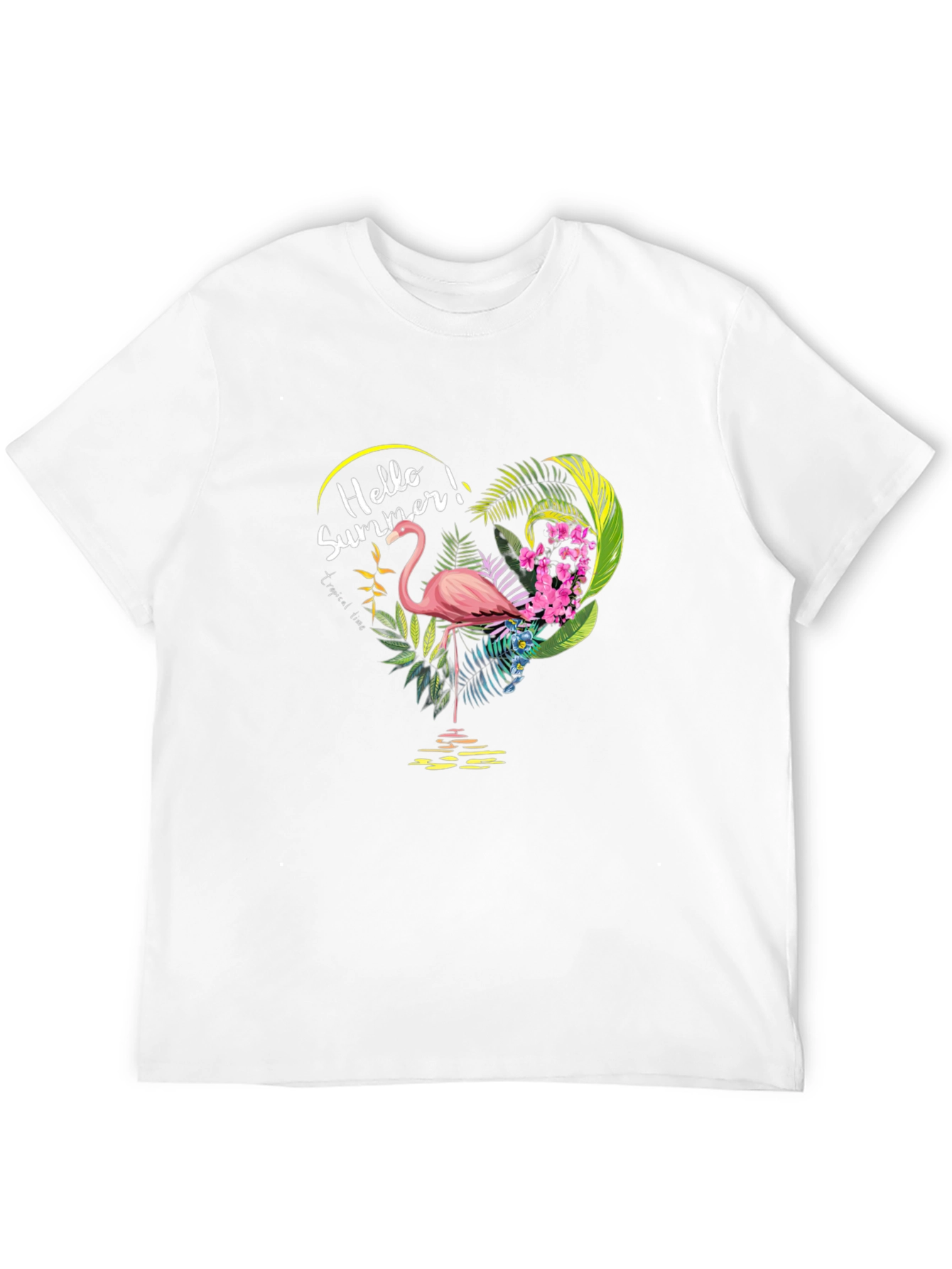 Tropical Flamingo Graphic T-Shirt - Summer Vibes