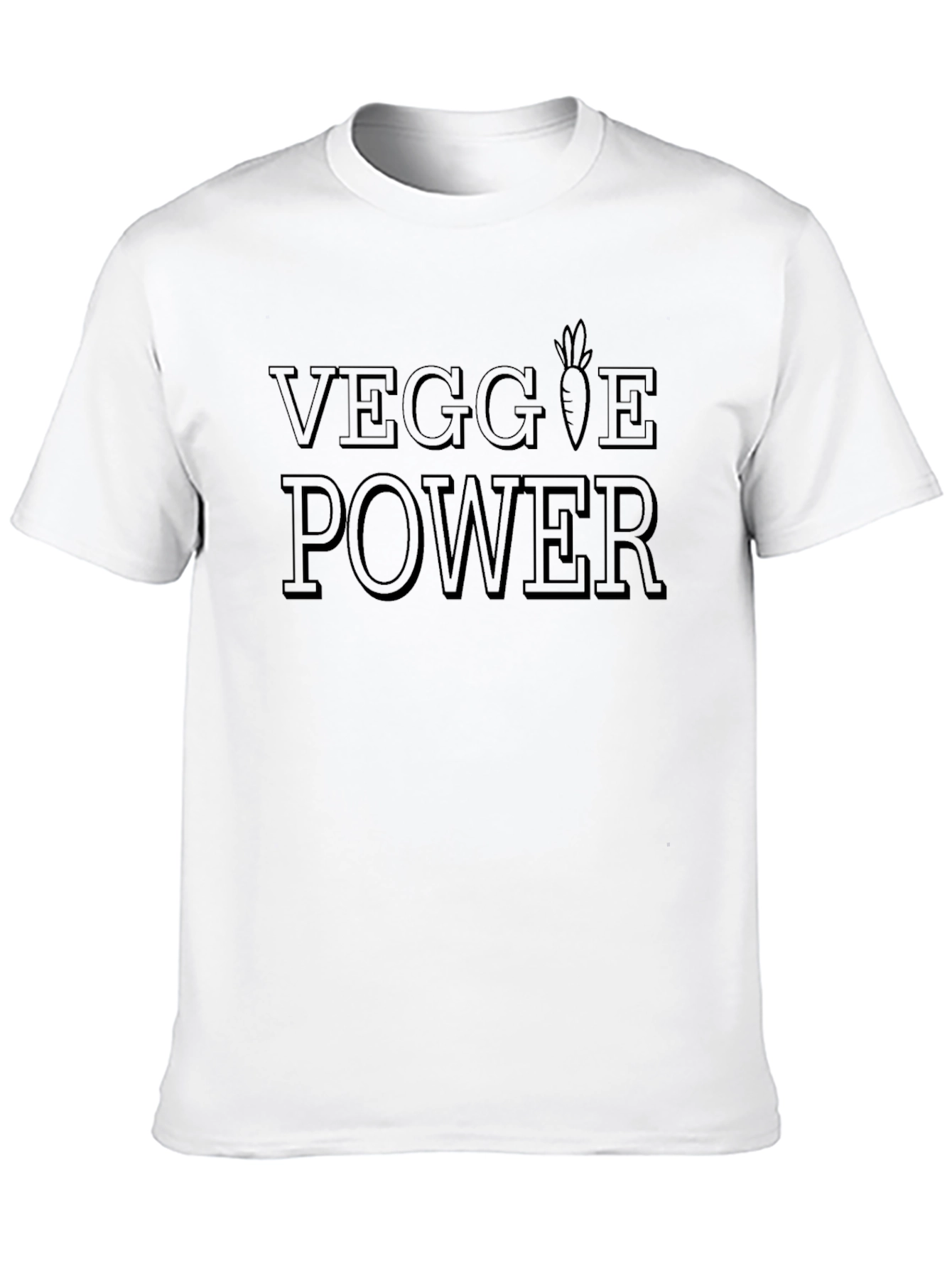 Veggie Power Black T-Shirt - Eat Your Greens!