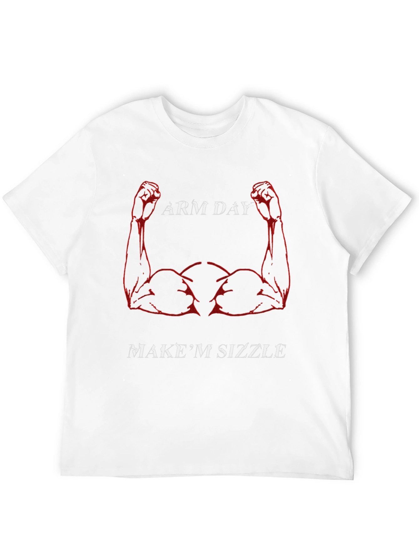 Arm Day Muscle Graphic Black T-Shirt