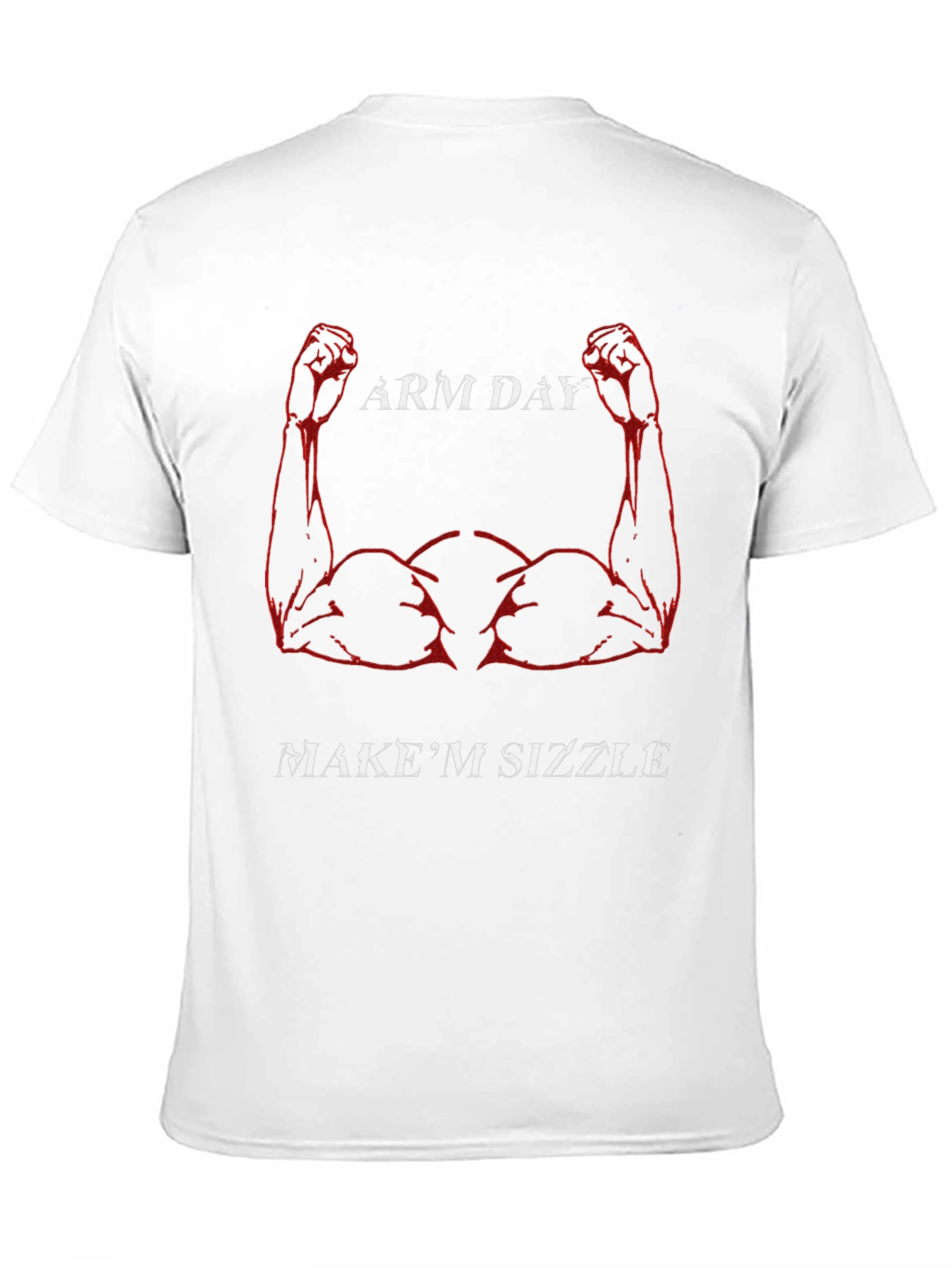 Arm Day Muscle Graphic Black T-Shirt