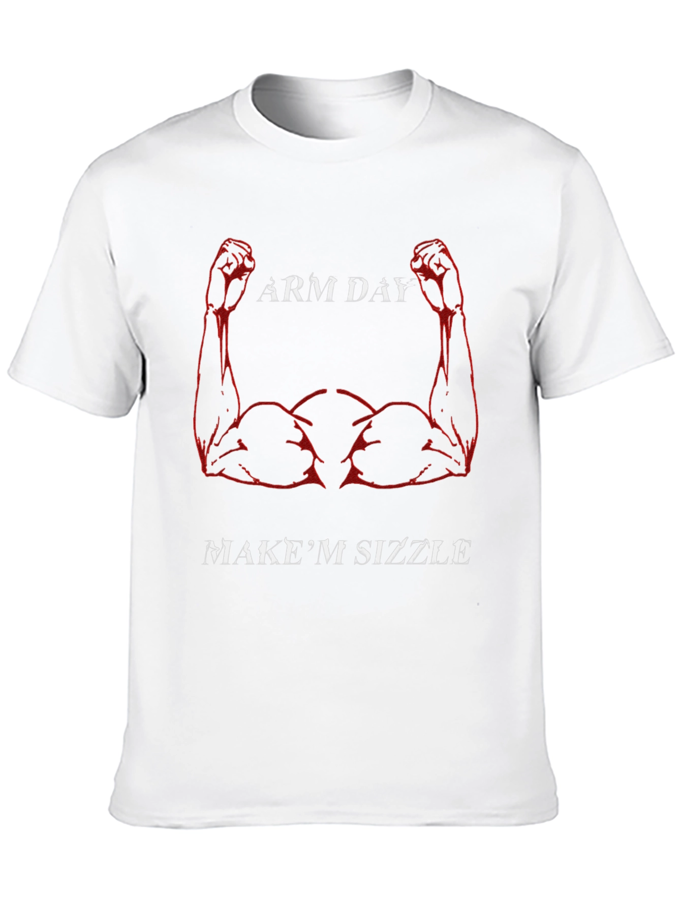 Arm Day Muscle Graphic Black T-Shirt
