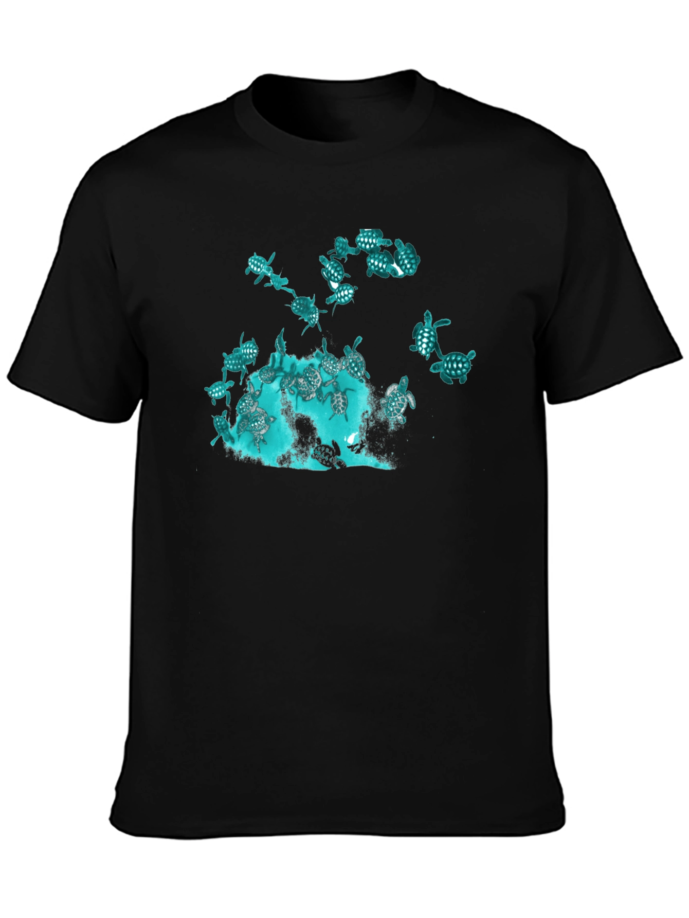 Turtle Graphic Black Tee