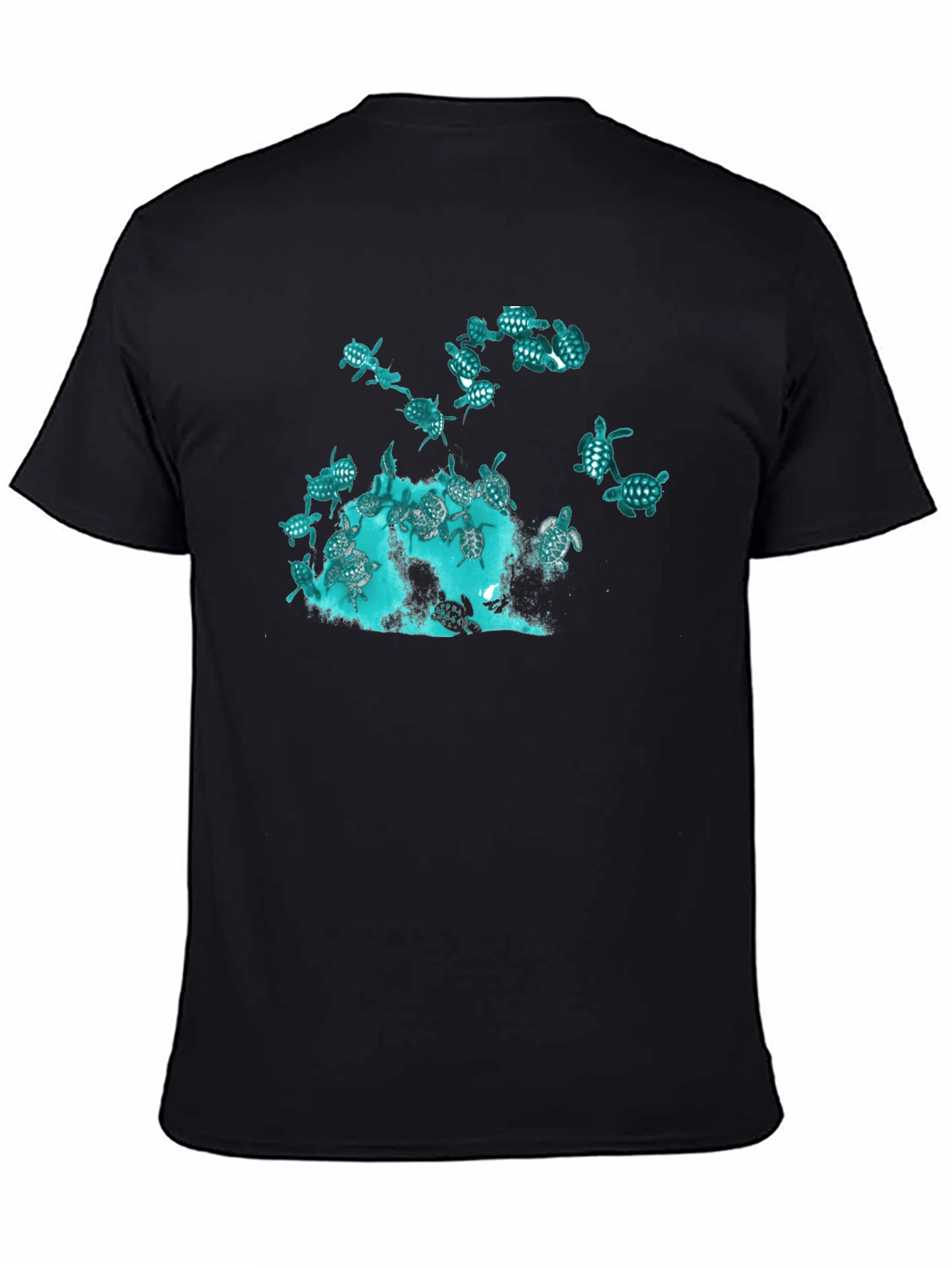 Turtle Graphic Black Tee