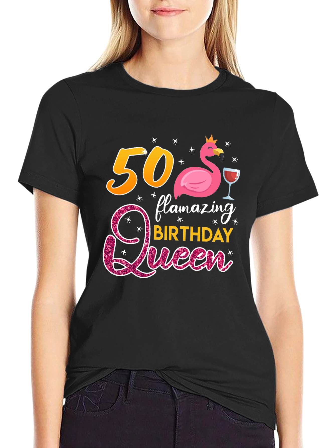 Flamazing 50th Birthday Queen T-Shirt