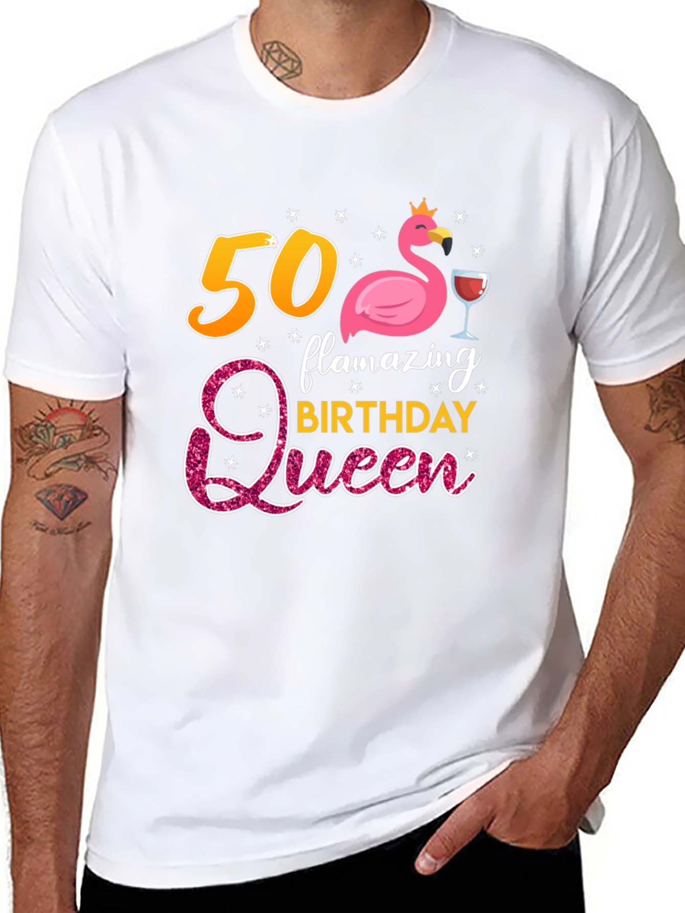 Flamazing 50th Birthday Queen T-Shirt