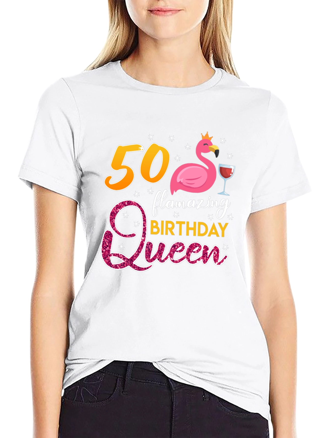 Flamazing 50th Birthday Queen T-Shirt