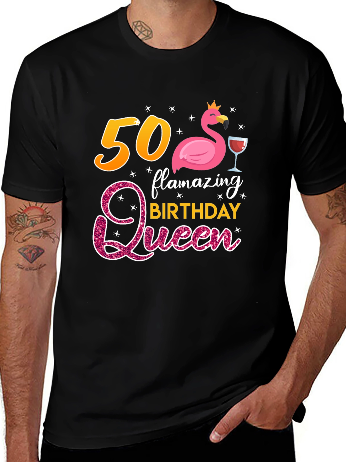 Flamazing 50th Birthday Queen T-Shirt