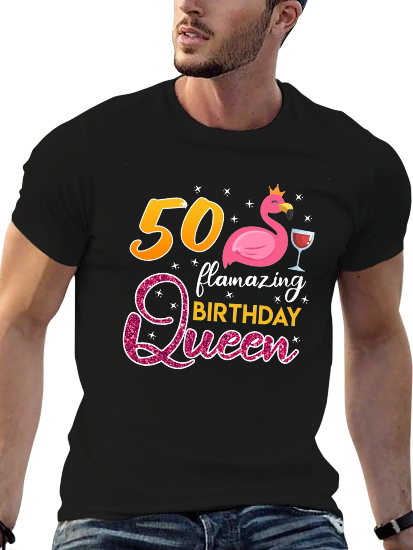 Flamazing 50th Birthday Queen T-Shirt