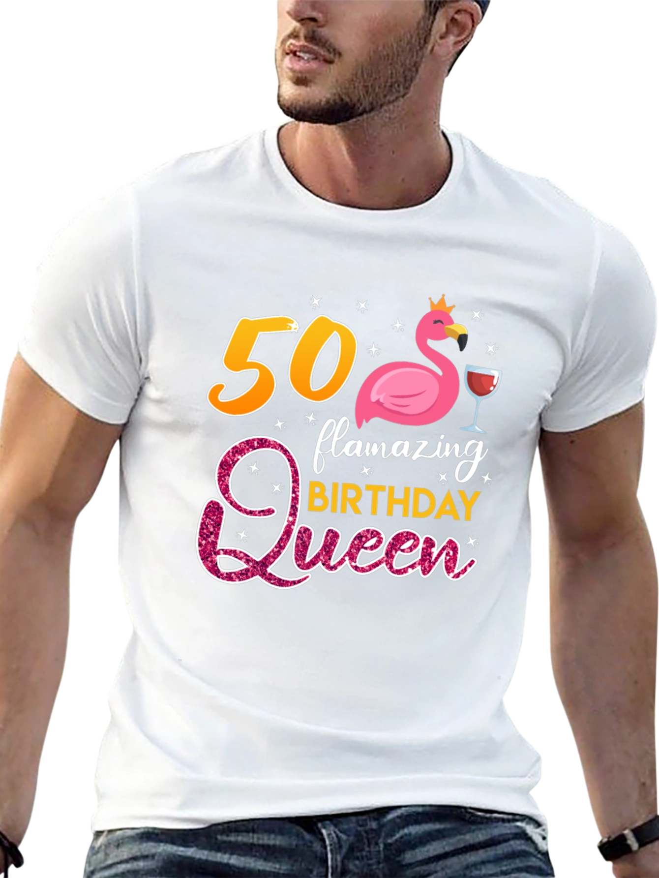 Flamazing 50th Birthday Queen T-Shirt