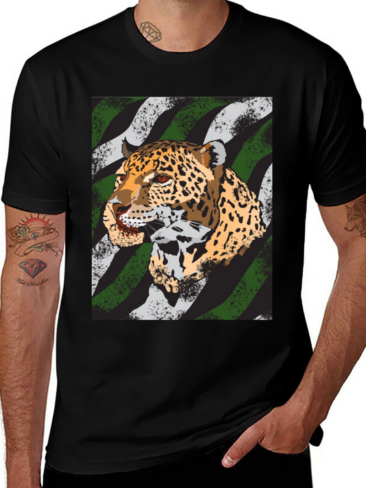 Leopard Graphic Tee - Bold Animal Print Shirt