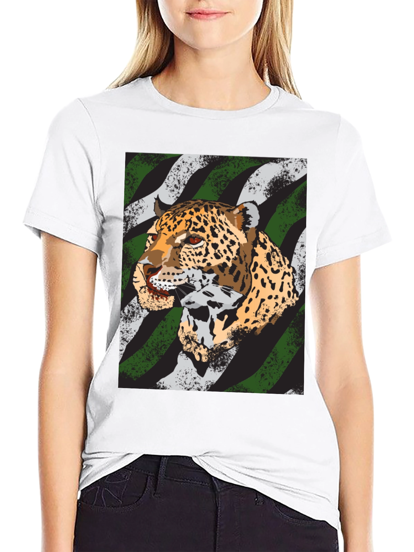Leopard Graphic Tee - Bold Animal Print Shirt