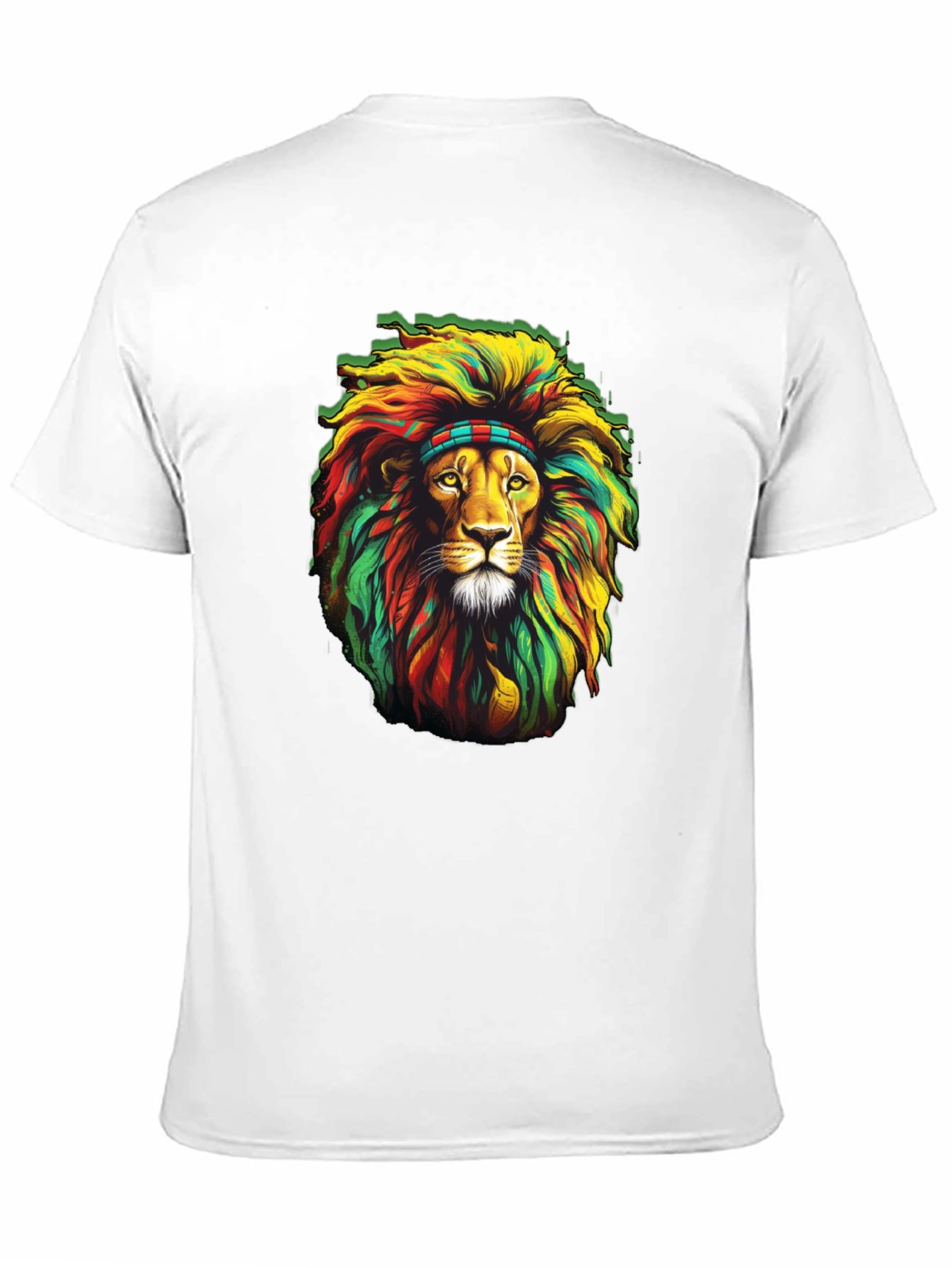 Rasta Lion Graphic T-Shirt - Black