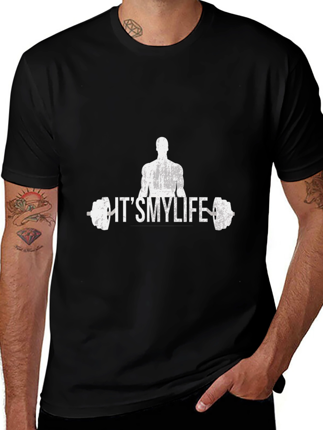Its My Life Gym T-Shirt - Black Graphic Tee