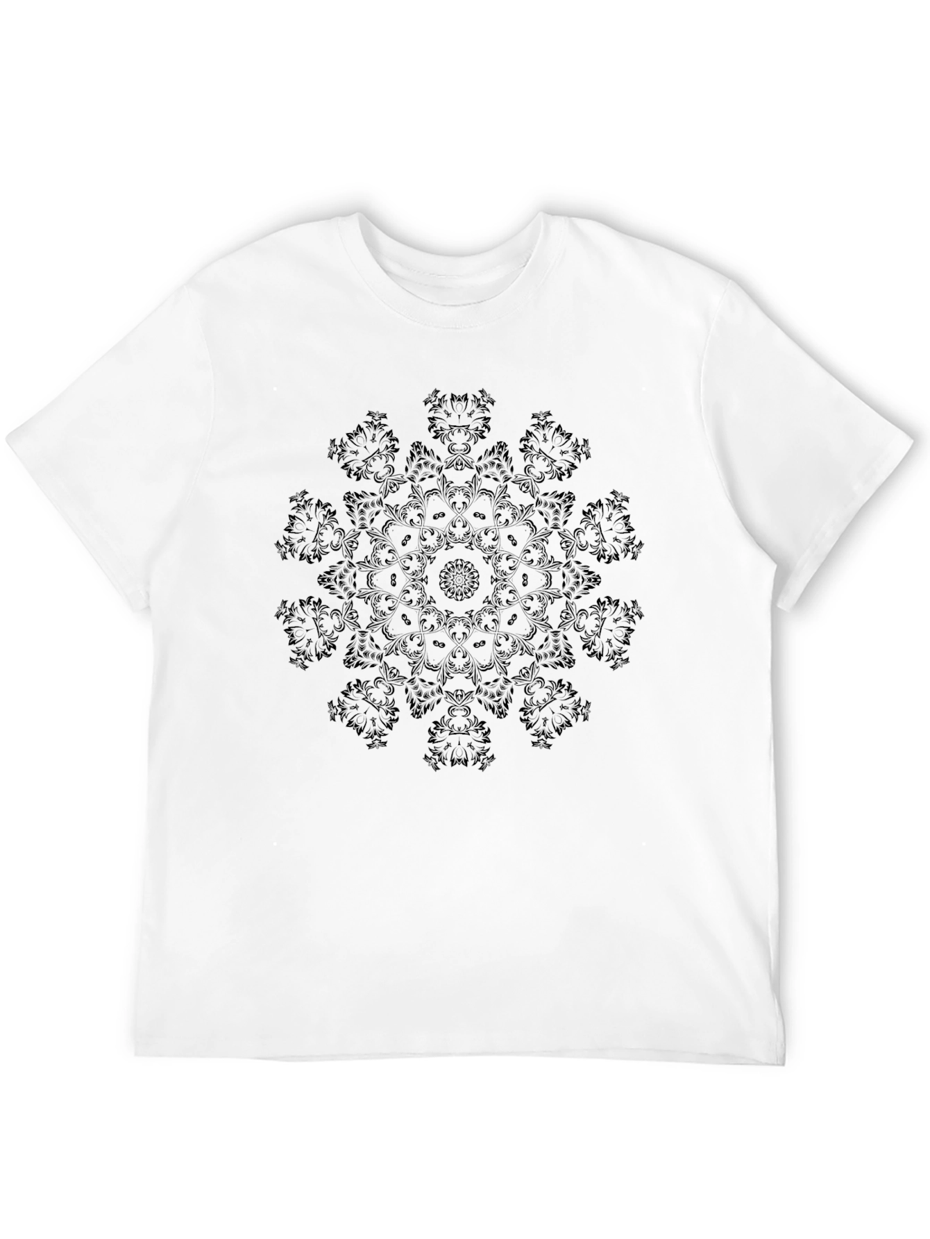 Black Mandala Graphic Tee - Stylish & Unique Design