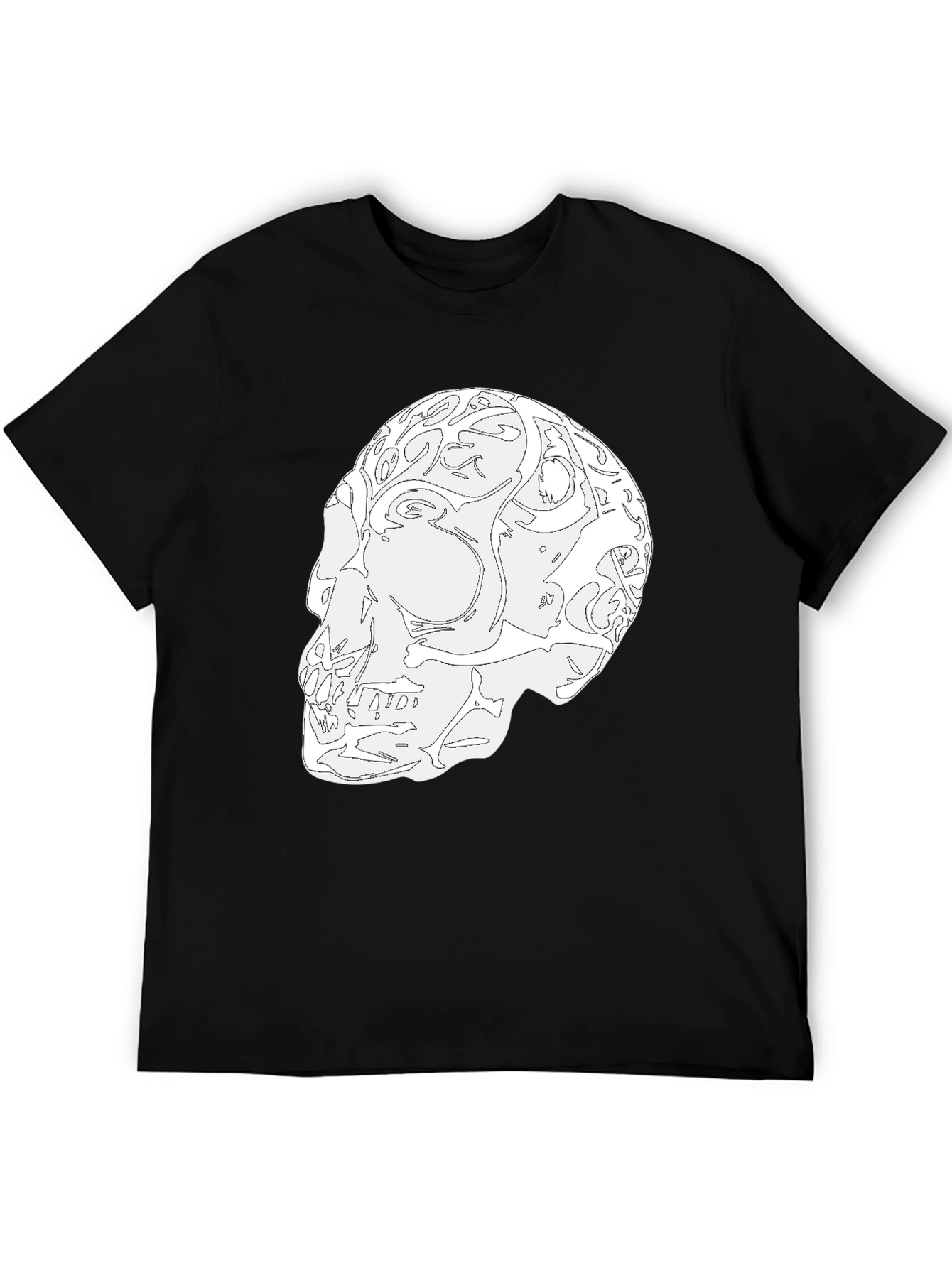 Skull Graphic Black T-Shirt - Unique Artistic Design