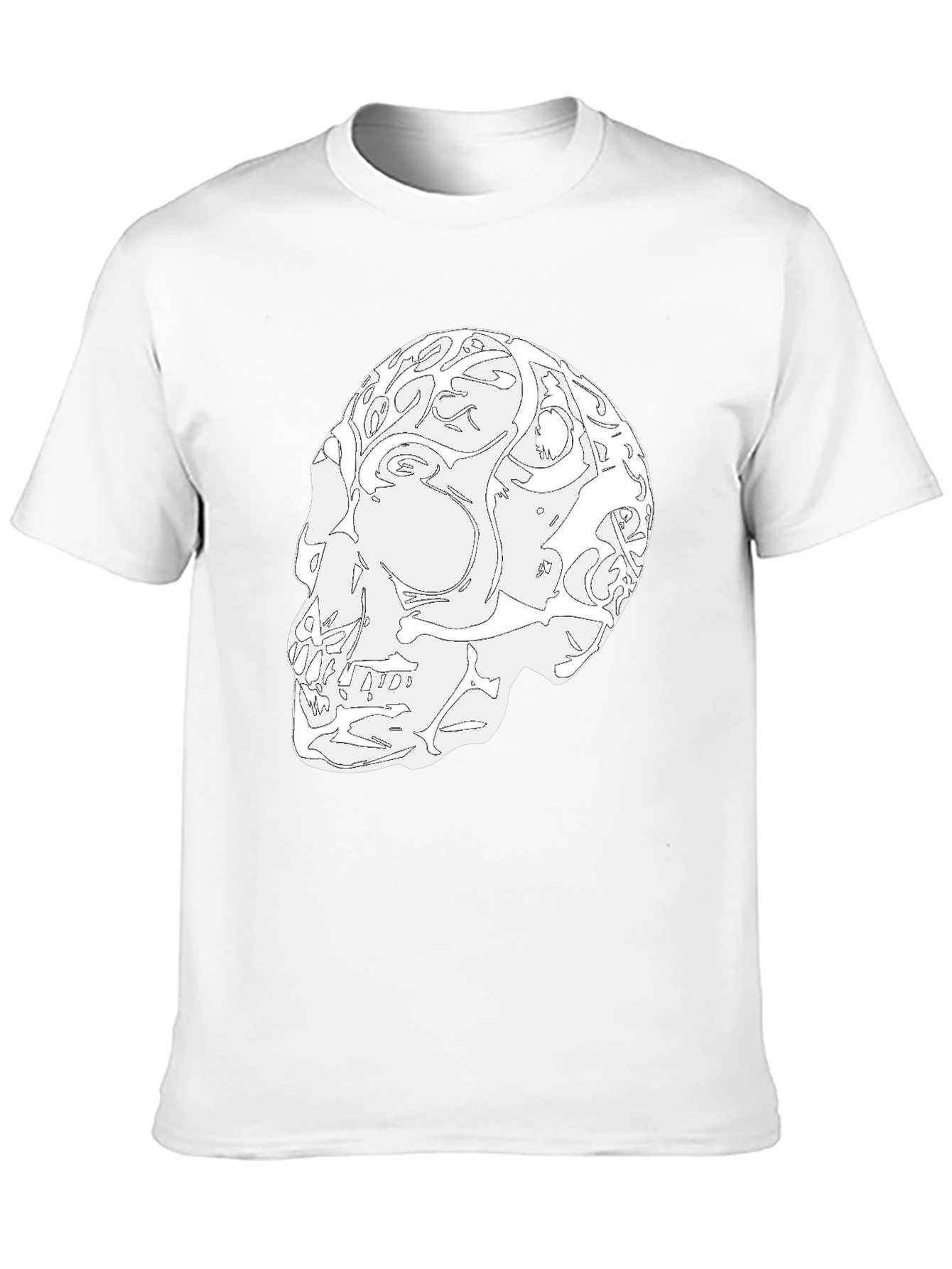 Skull Graphic Black T-Shirt - Unique Artistic Design